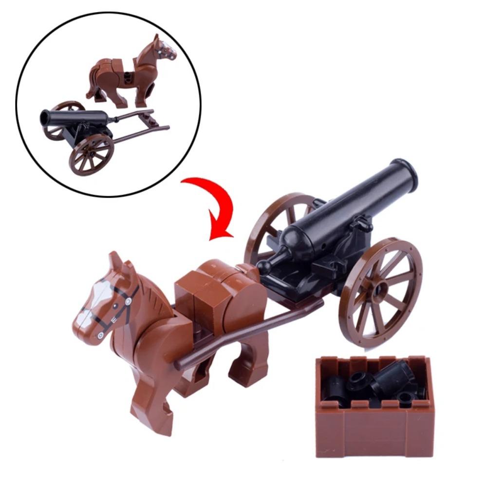 MOC Military Building Blocks Figure Napoleon Wars Soldier Accessories Weapon Cannon Sandbag Army Pirate Mini Brick gift X003 DIY
