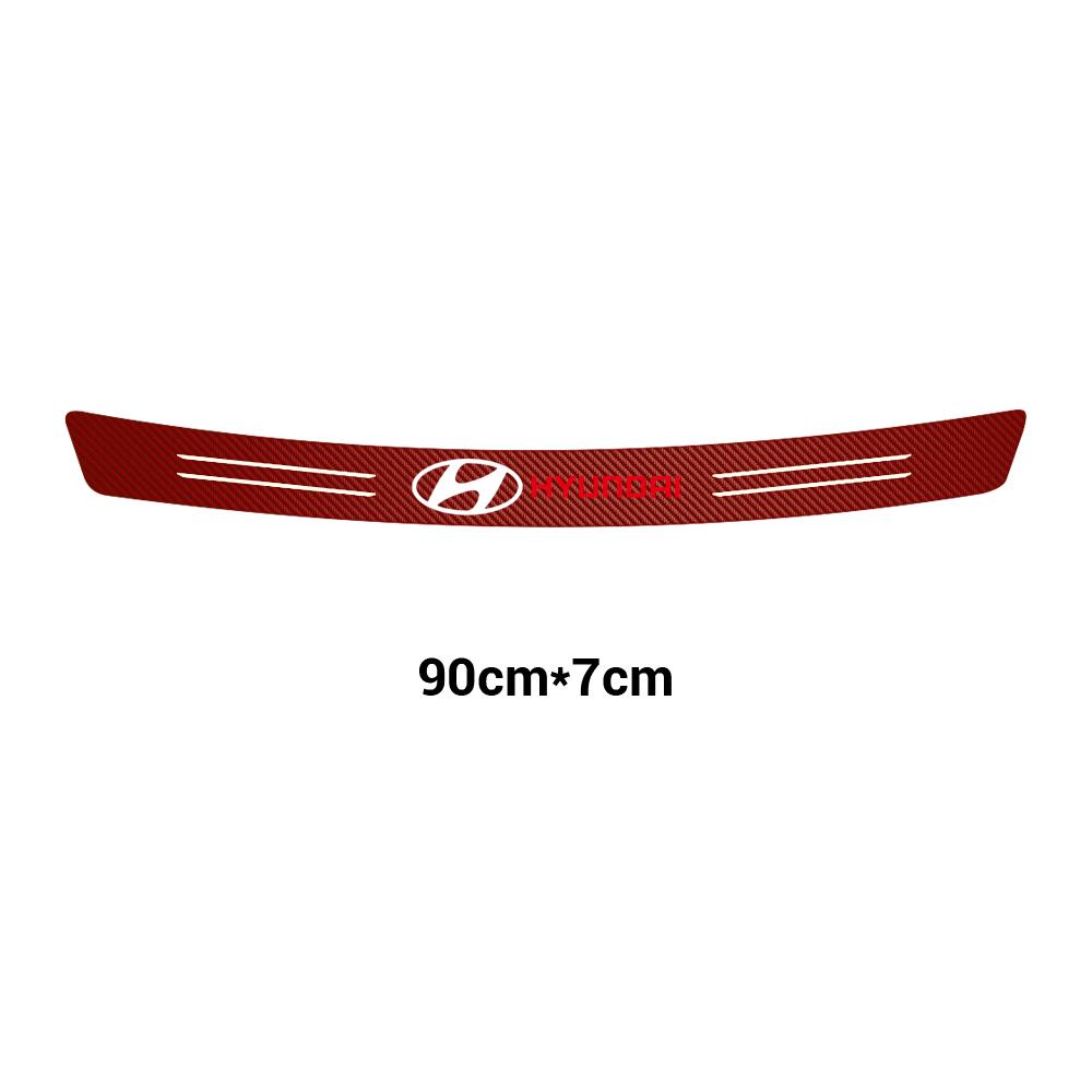 Car Carbon Fiber Trunk Load Edge Badge Decoration Stickers For Hyundai I20 I30 Kona Tucson Sonata Elantra Veloster Santa Fe ix20 HH51