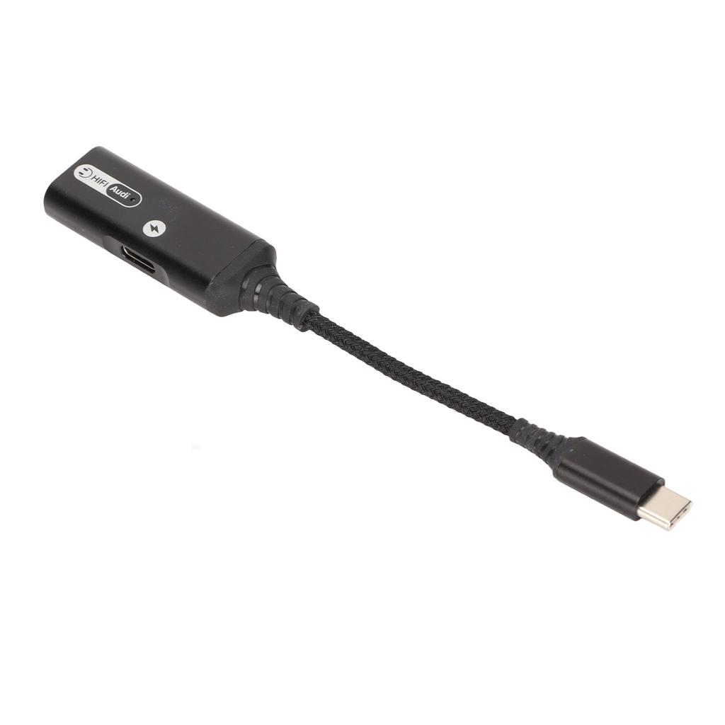 Dualer Typ-C-Kopfhöreradapter unterstützt 60W PD QC Schnelllade-Gerät USB-C-Kopfhörerbuchsen-Adapter für Kopfhörer