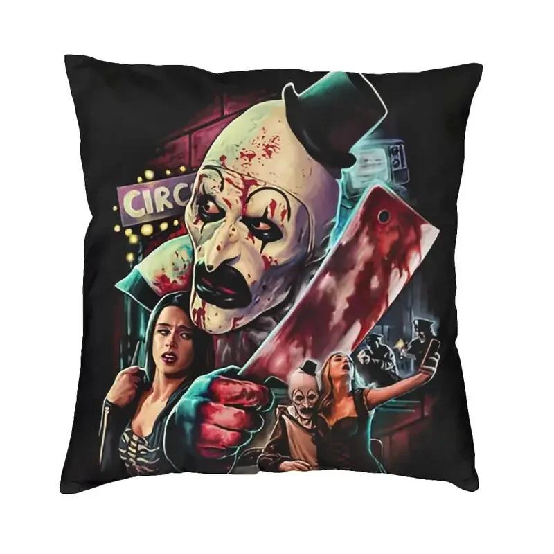 Terrifiers Movie Horror Art Slasher Halloween Cushion Cover Sofa Living Room Square Throw Pillow Case 40x40 Pillowcases