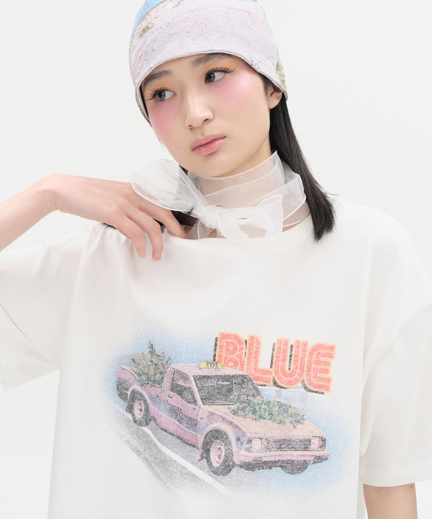 Taibseobiseu Blue Ride Top [White]