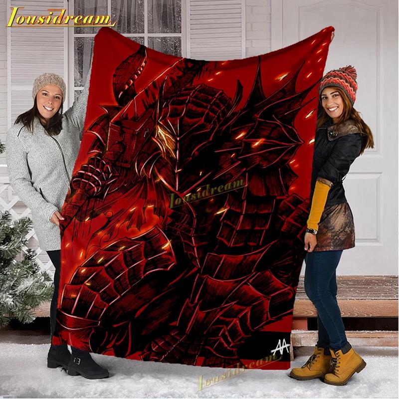 Berserk Printing Plush Blanket Adult Fashion Quilts Special Anime Flannel Home Office Washable Kids Sherpa Bedspread Cover