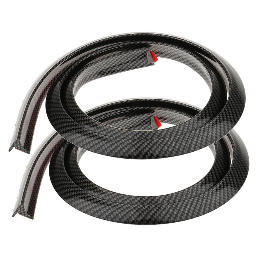2PCs 150cm universal Carbon Fiber Color Rubber car fender flare wheel eyebrow pr