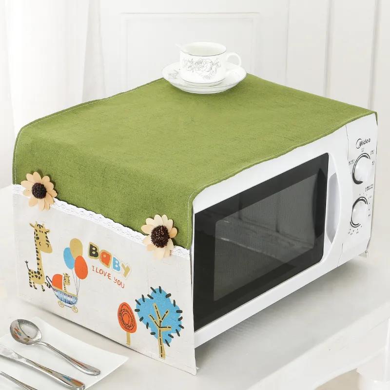 Microwave Oven Cover Fashionable Universal Dust Cover Cover Cloth Pastoral Style Microwave Oven Protective Cover