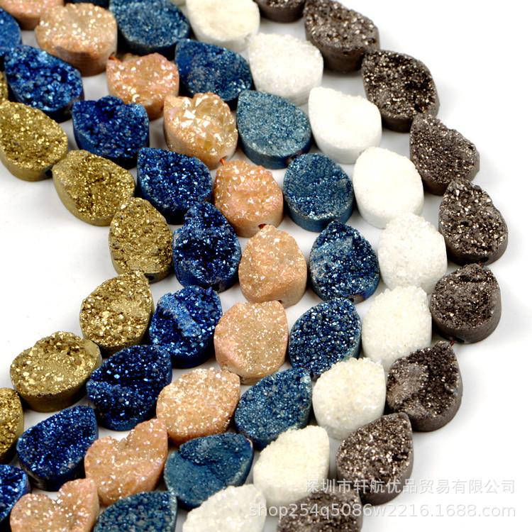 Retro Crystal Flower Agate Teardrop Pendant 13x18mm - Simple, Stylish, Bestseller Jewelry