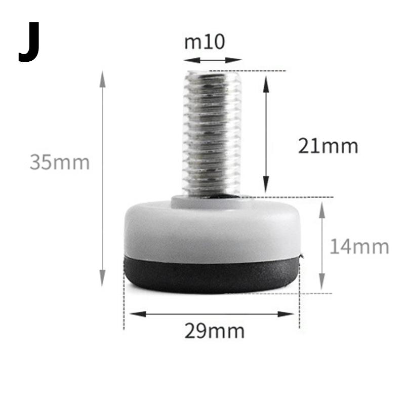 5Pcs Steel Furniture Legs Anti-slip Base Table Cabinet Leg Pad Adjustable Leveling Floor Chair Feet Leveler Table Legs M6 M8 M10