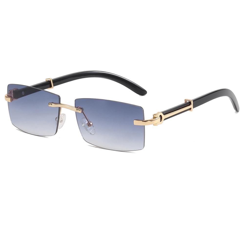 Superhot Eyewear 20535 Rimless Rectangle Sunglasses for Men & Women, Y2K Vintage Tinted Frameless Shades, Fashion Street Eyewear Rimless