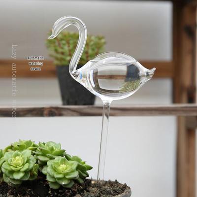 Automatische Vogelbewässerungsvorrichtung aus mundgeblasenem Glas für Topfpflanzen