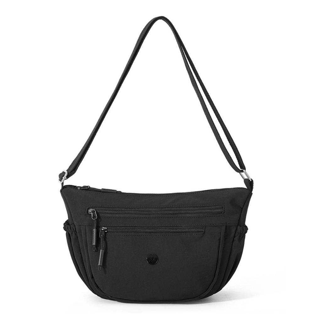 Casual Style Lightweight Dumpling Bag Waterproof Nylon Single Shoulder Bag Versatile Soft Crossbody Bag Daily Use