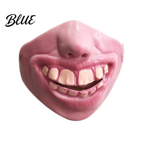 Lightweight Holiday Prank Adults Scary Halloween Face Half Gear Latex Masque for Horror Party Funny Character Adults with Elastic