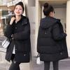 Down and padded jacket women's winter 2025 Korean version of the new women's fashion casual thickened warm mid-length hooded jacket