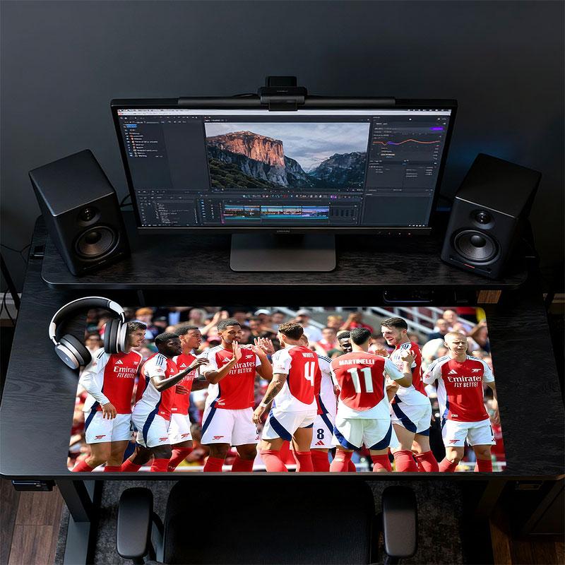 Arsenal Players Mouse Pad, Large Gaming Desk Mat, Non-slip XXL Mousepad for Laptop & Tablet, Mini PC Playmat with Stitched Edges