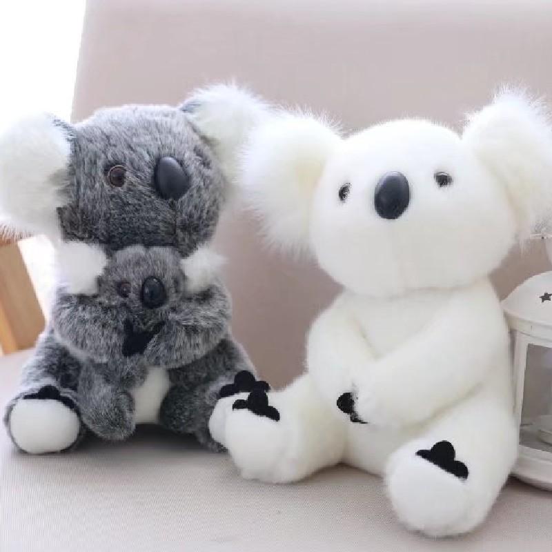 Australia animal koala doll stuffed koala bear plush toy gentle doll mom hold children koala toy tall superior quality children playthings 13cm серый