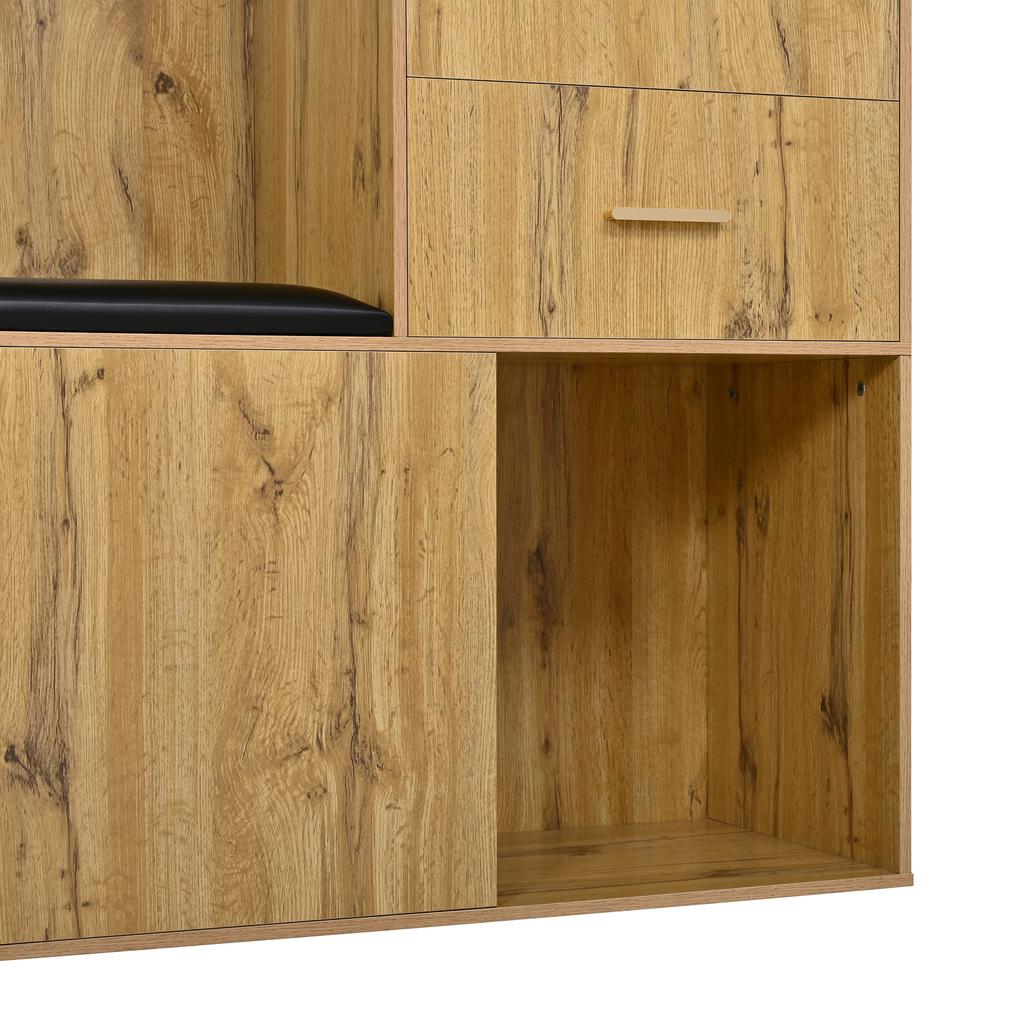 Wardrobe Cabinet Wardrobe Hallway Cabinet Shoe Cabinet Vanity Table MDF APP LED Light Mirror Aluminium Handle