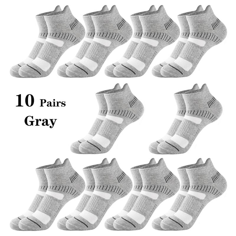 10 Paar Herren Knöchelsocken Baumwolle Hohe Qualität Sportliche Fitness Sport Lauf Socken Atmungsaktiv Bequem Mesh Lässige Kurze Socken