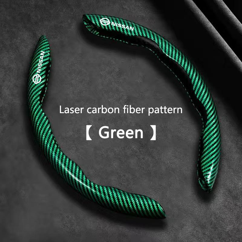 ASD1  2pcs Carbon fiber Car Steering Wheel Cover Anti-slip Protection Cushion For Nissan Nismo X-trail Qashqai Note Juke Sentra Patrol
