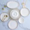 ZISIZ 6-inch Chinese Ceramic Gold Pattern Bowl