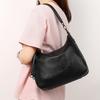 Retro Leather Hobo Bag for Women  Elegant Shoulder Crossbody Bag Classic Black Grey Handbag  Strap Luxury Female Tote