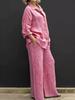 Modern Women's Solid Color Cardigan and Shirt Set - European and American Style