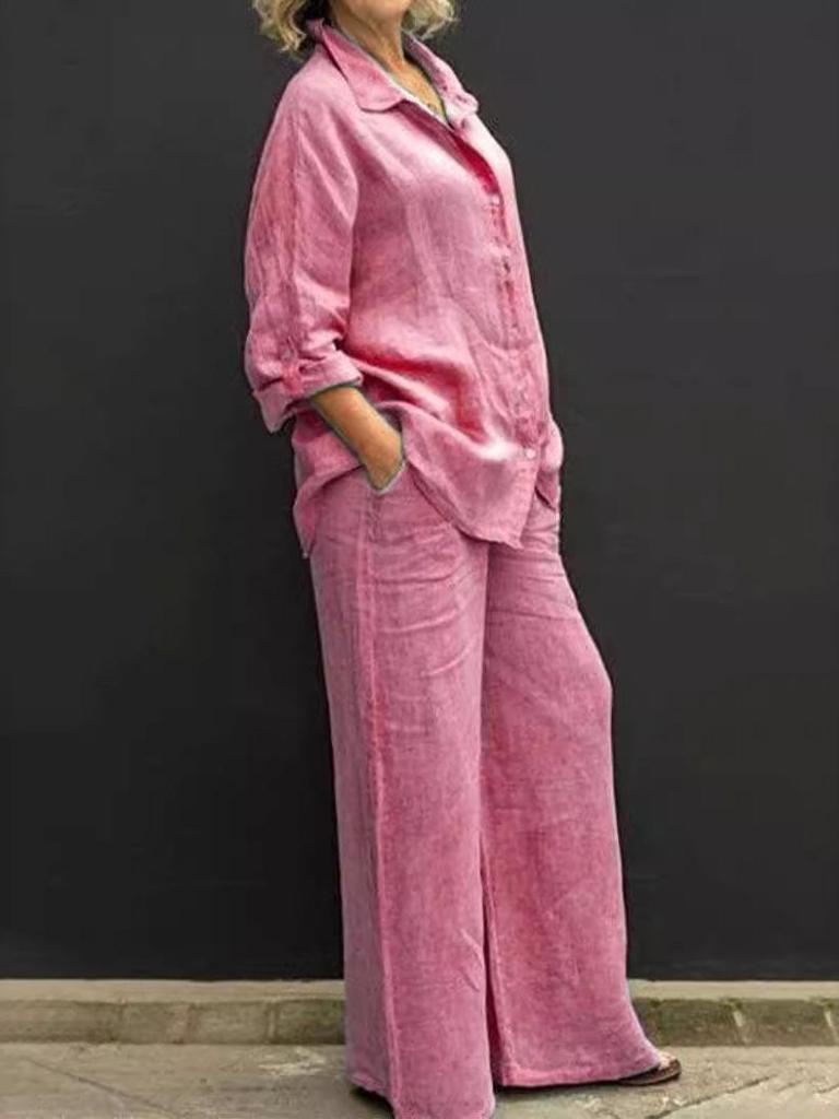 Modern Women's Solid Color Cardigan and Shirt Set - European and American Style