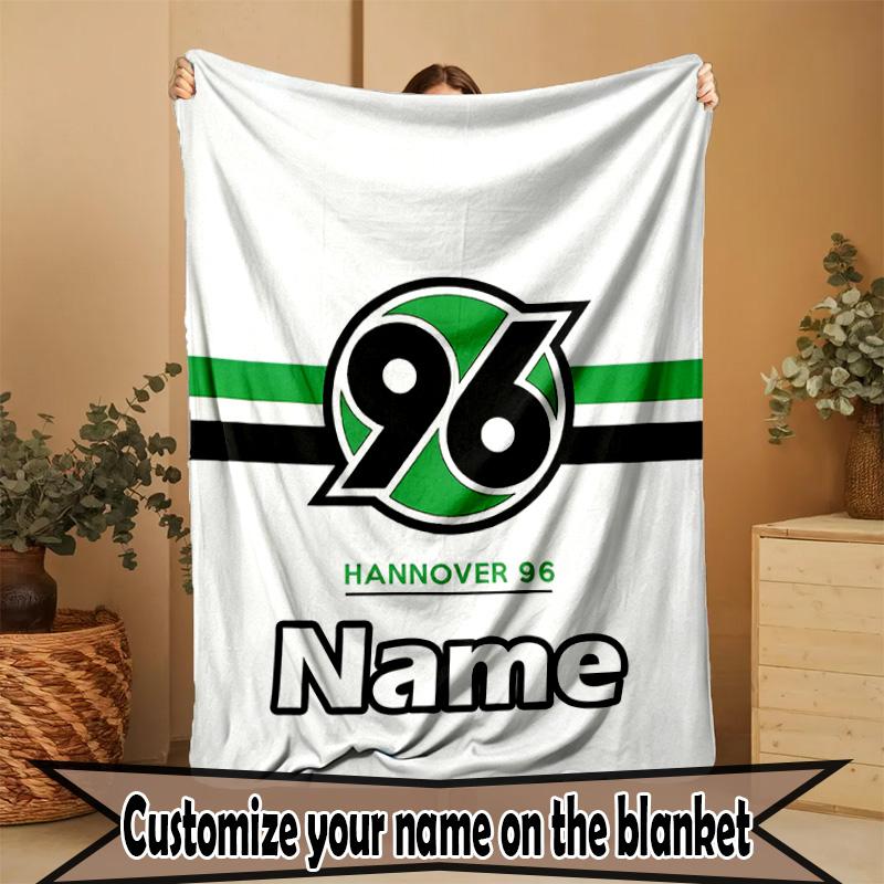 Custom Name Personalized Hannover 96 Football Print Blanket, Home Decor, Bedroom, Sofa, Camping, Couch, Gifts for Birthday ChristmasEnthusiasts