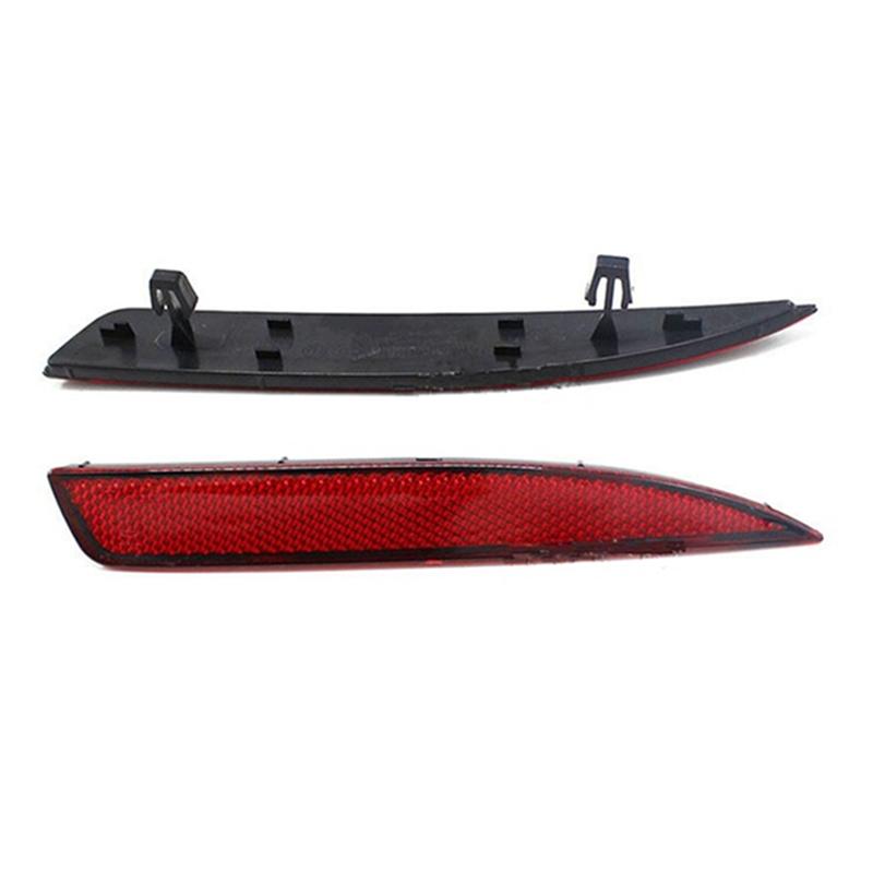 1 Pair Rear Bumper Reflector Warning Light Strip Cover For Vw Scirocco R R-Line 2011-2015 1K8945105B 1K8945106B