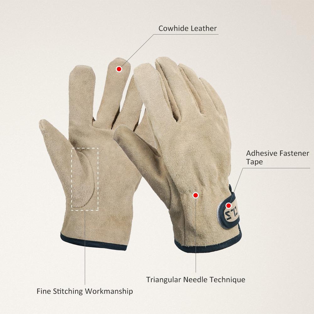1 Pair Wear Proof BBQ Gloves Thick Work Gloves Sturdy Outdoor Heat Proof Gloves For BBQ Grilling