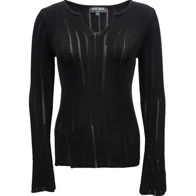 Women's Slim Fit Hollow Out Knit Sweater