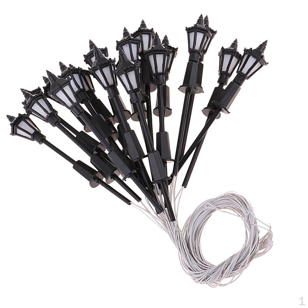

20Pc Scale Street Courtyard lighting led Lamppost for Table Model