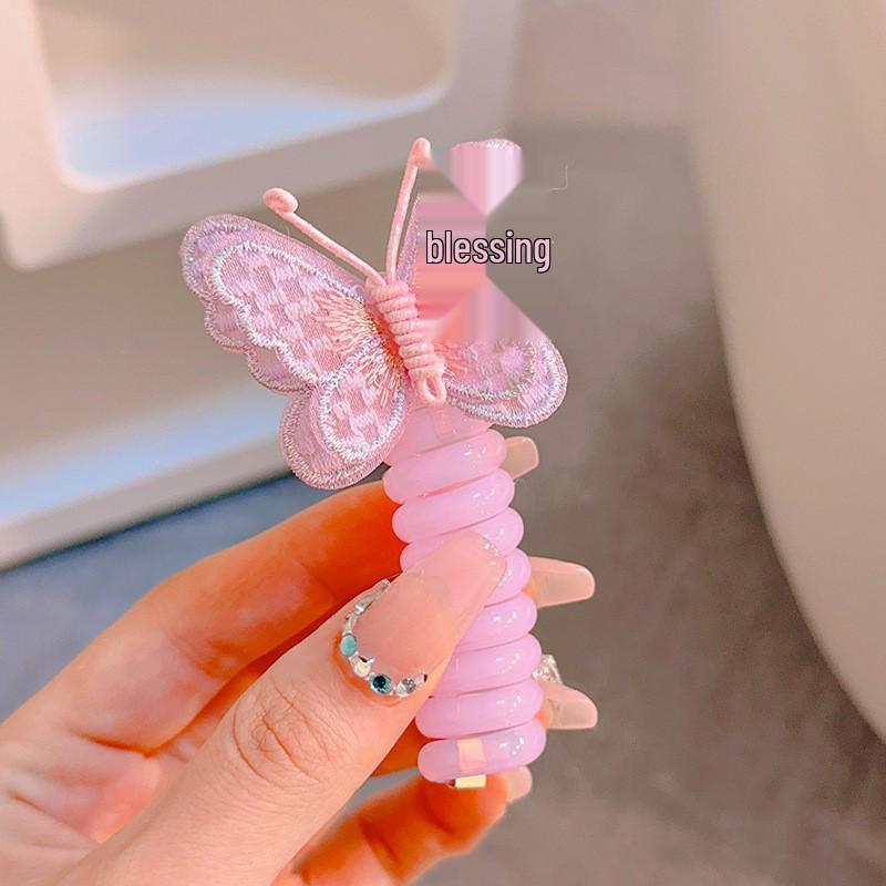 White Mesh Butterfly Pearl Hair Clip - Women's Duckbill Hairpin Bow Accessory