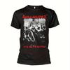 Mens Discharge Non TV Drama Printed Tshirt Bold Red and White Printed Daily Tshirt  Rough Printed Tshirt