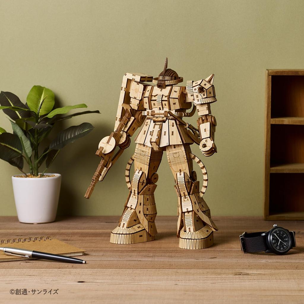 Zaku II Bamboo 3D Puzzle A DIY craft kit for kids and adults alike Educational toy for boys and girls A perfect 3D art piece and gift for adults