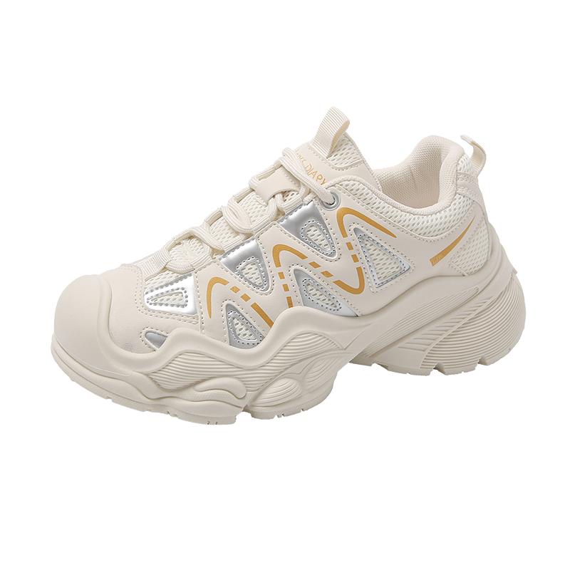 Fashion Super Fire Thick Bottom Head Hollow-out Daddy Running Shoes 2024 New Breathable Outdoor Mountaineering Casual Shoes