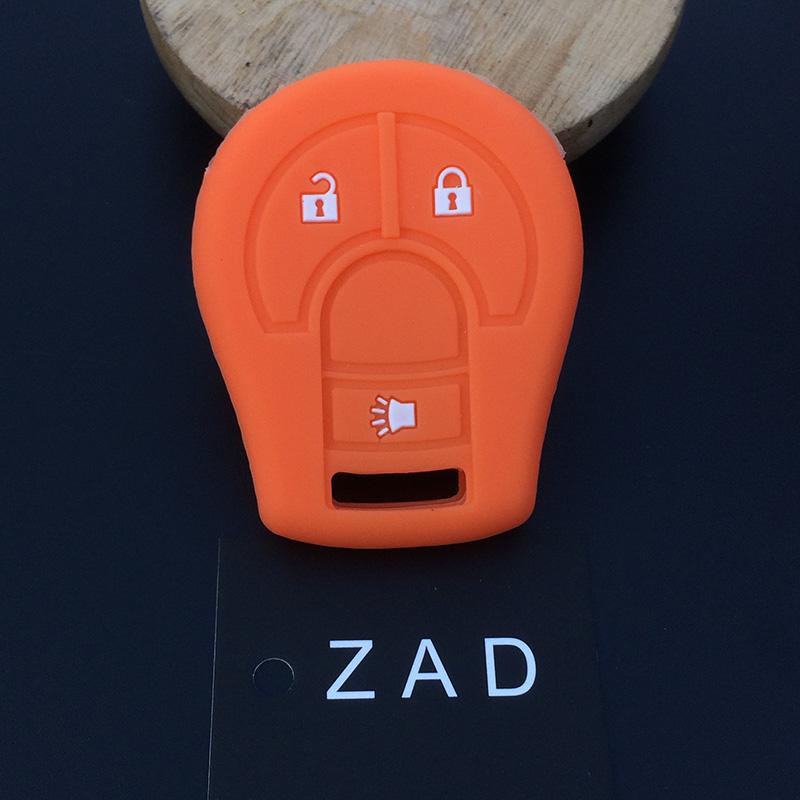 ZAD 3button Silicone car Key Case Cover set For Nissan March Tiida Altima Armada Cube Juke Maxima Pathfinder Rogue Sentra Versa