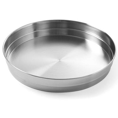 Bandeja de camarero profunda con borde, acero, redonda, diámetro 31,5 cm