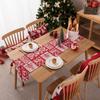 Jacquard Polyester-Cotton Christmas Table Runner with Floral Bells