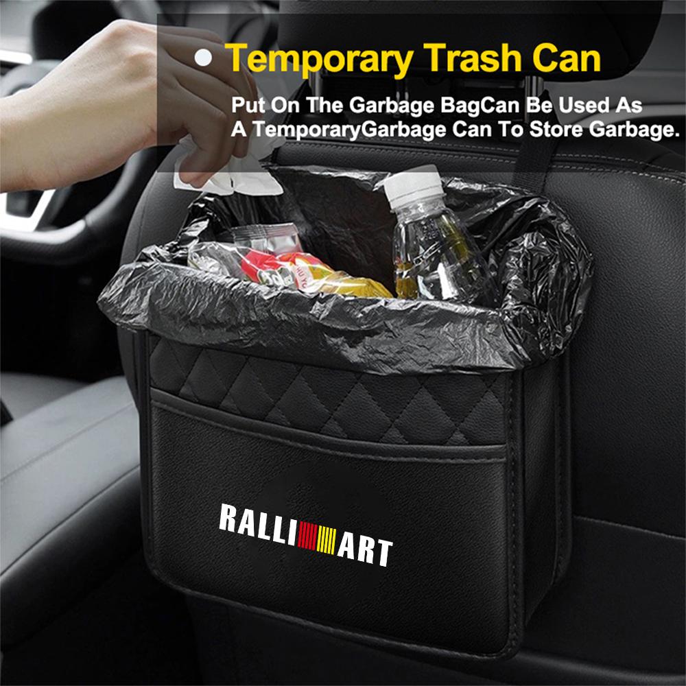 bzdn5 Car Backseat Storage Bag Leather Hanging Organizer Box Auto Accessories For Mitsubishi Asx Lancer Pajero 4 Outlander 3 L200 Colt