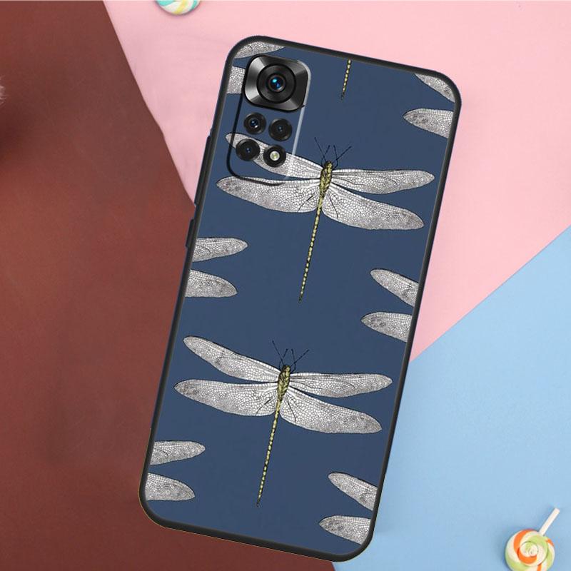 Floral Colorful Dragonfly Cover For Xiaomi Redmi Note 13 Pro 14 12 11 9 10 9S 10S 11S 12S Redmi 10C 12C 13C 14C Case