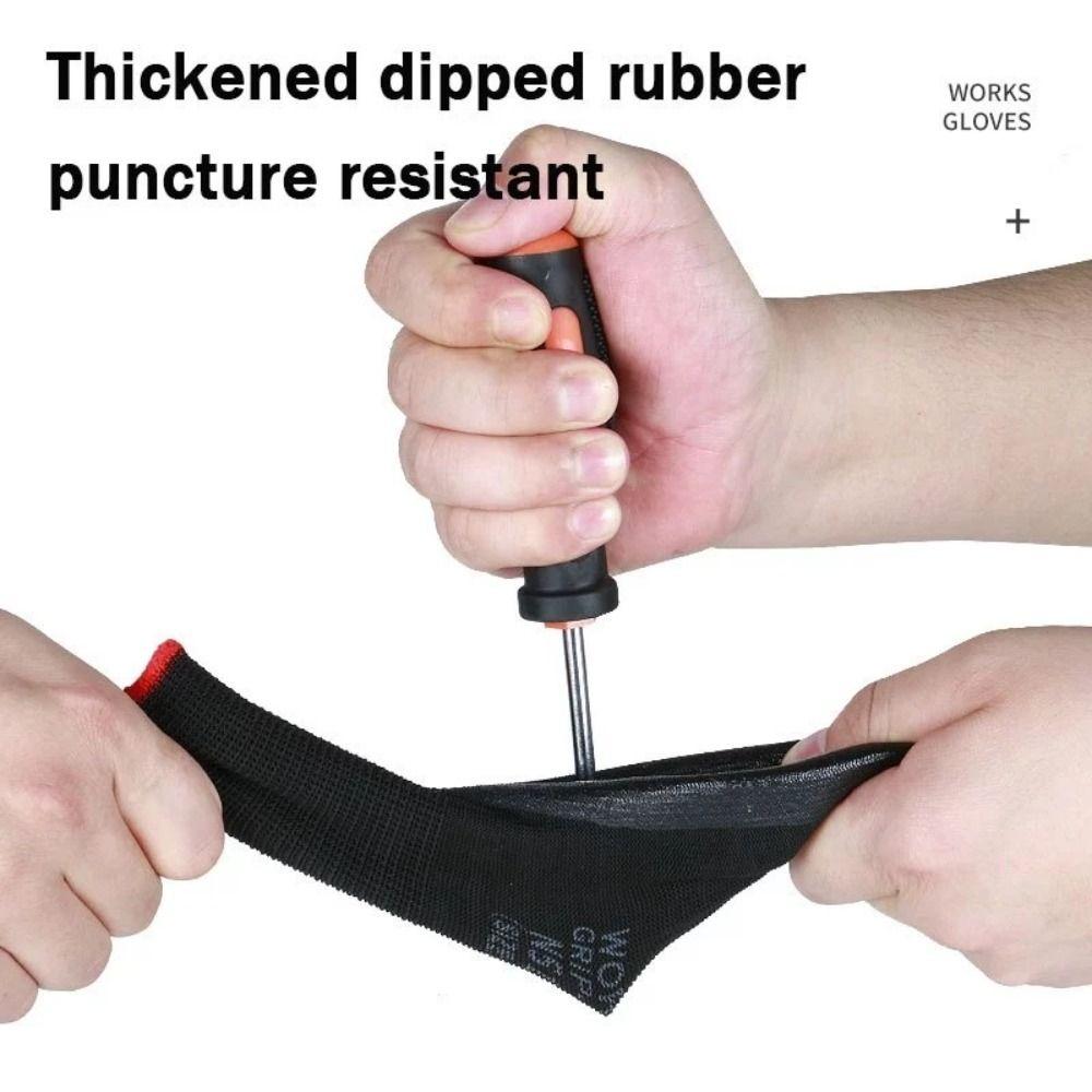 Non-slip Work Gloves Nylon Safety Coated Mittens New Nitrile Gloves