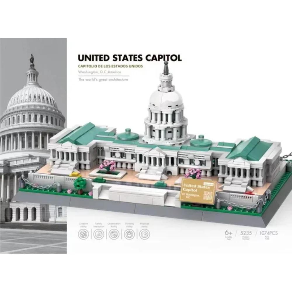 MOC World Famous Architecture Edifice Opera House Building Blocks Villa Savoye Bridge Tower Toy Children Birthday Christmas Gift