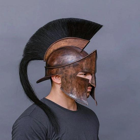 Spartan Helmet King Leonidas 300 Movie Handmade Ancient Greek Steel Warrior Helmet Cosplay Armor Gift
