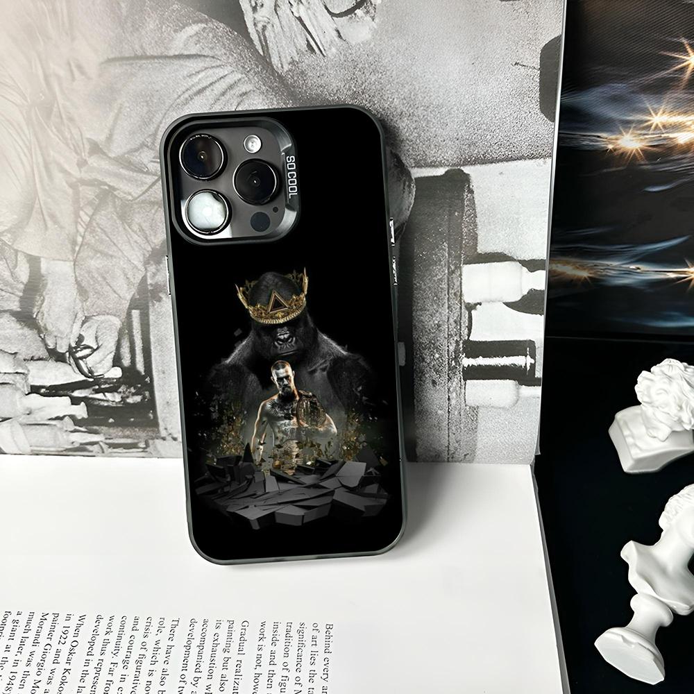 Custodia per Telefono U-Ufc Conor McGregor Argento Colorato Opaca Per IPhone 16 17 15 14 13 12 11 Pro Max Plus XS X Cover Rigida Antiurto