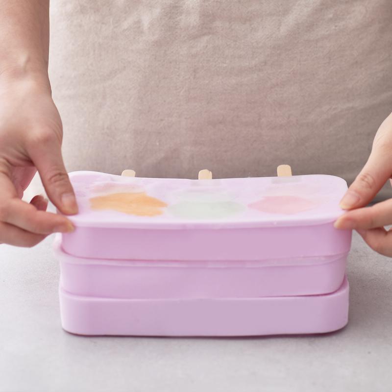 Silicone DIY Popsicle and Cheese Stick Mold - Ice Cream & Ice Cube Tray for Kids