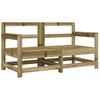 Garden Chairs with Cushions 2 Pcs Pressure Treated Pine Wood