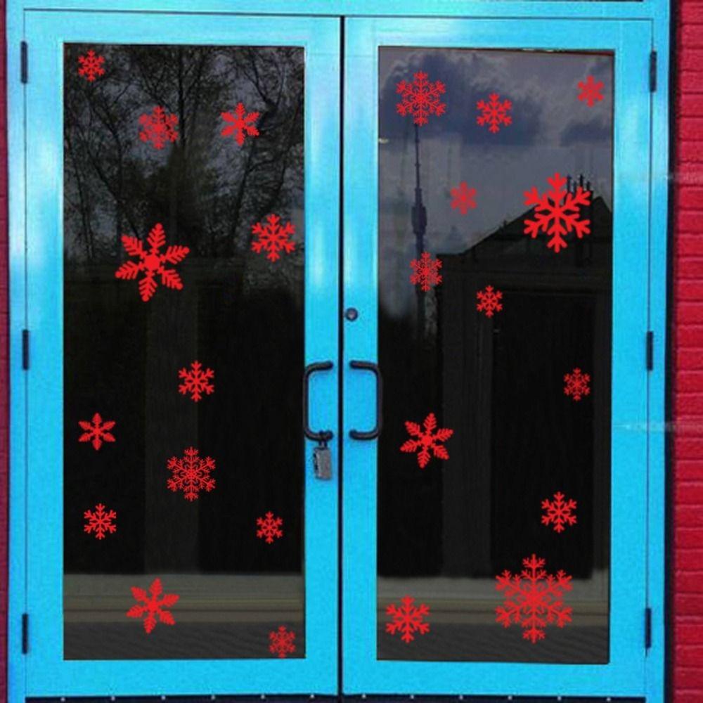Snowflake Electrostatic Snowflake Sticker Anti-collision Reusable Snowflake Window Sticker PVC Xmas Glass Sticker Home Decals