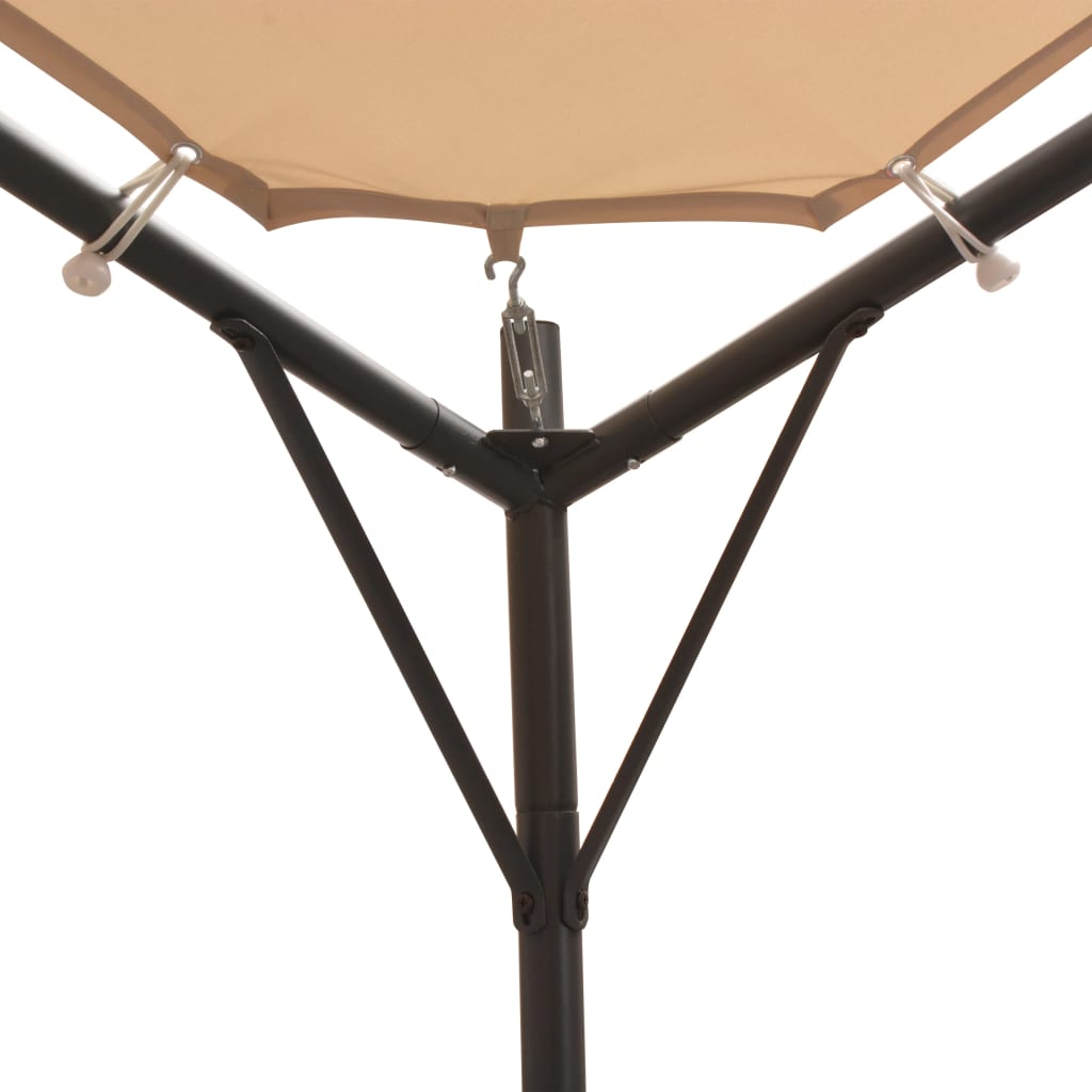 Pavilion Party Tent Canopy 3x3 M Steel Beige