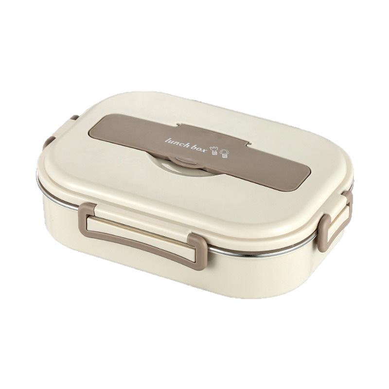 304 Stainless Steel Insulated Bento Lunch Box with Built-in Soup Bowl and Five Compartments