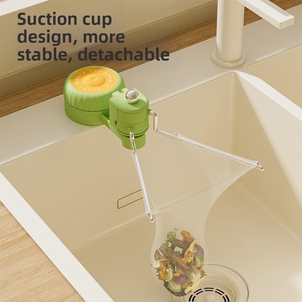 Suction Cup Waste Hanging Net Bracket Creative Garbage Drain Net Shelf  Household