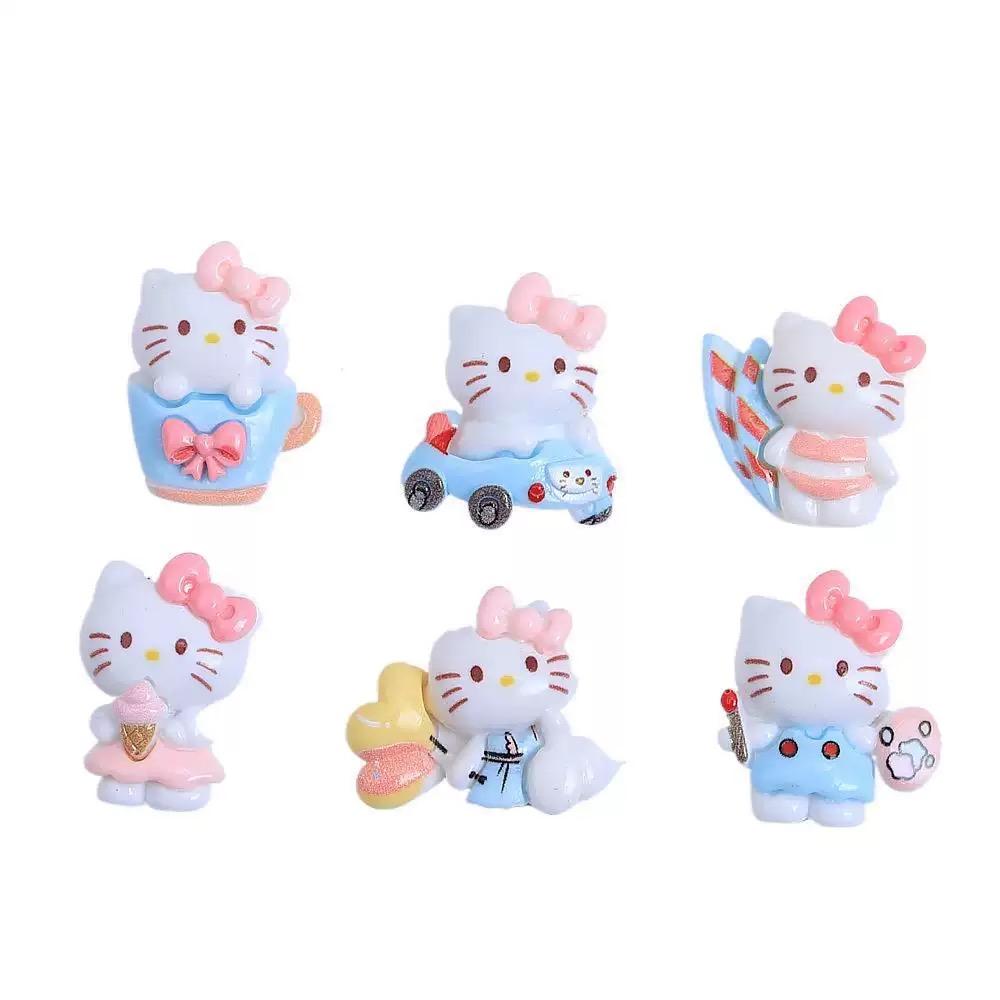10 Pcs New Kawaii Cartoon Cute Car Cat Series Resin Scrapbook Diy Jewelry Gift Hairpin Accessories A141