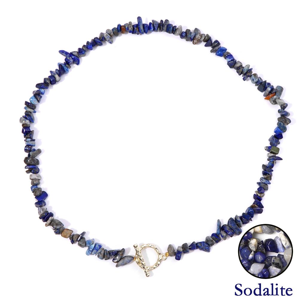 Healing Bohemian Gem Gravel Natural Semi-precious Stone Necklace Women's Fashion Necklace Jewelry Collares Para Mujer Female